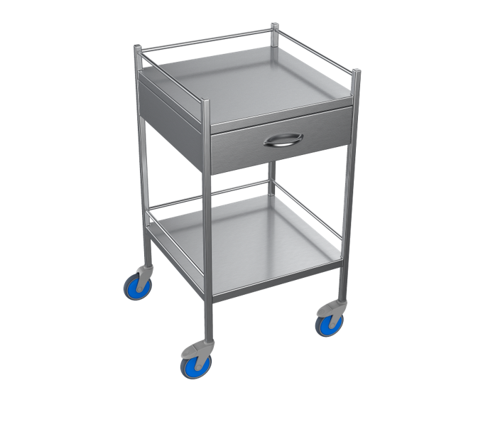 Nimble Instrument Trolley 490x490x970mm 1 Drawer