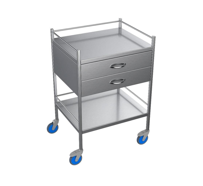 Nimble Instrument Trolley 600 x 490 x 970mm 2 Drawers