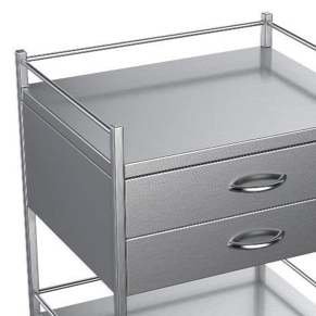 Nimble Instrument Trolley 600 x 490 x 900mm 2 Drawers