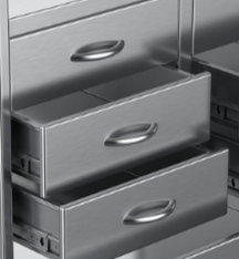 Nimble Instrument Trolley 490x490x970mm 4 Drawer