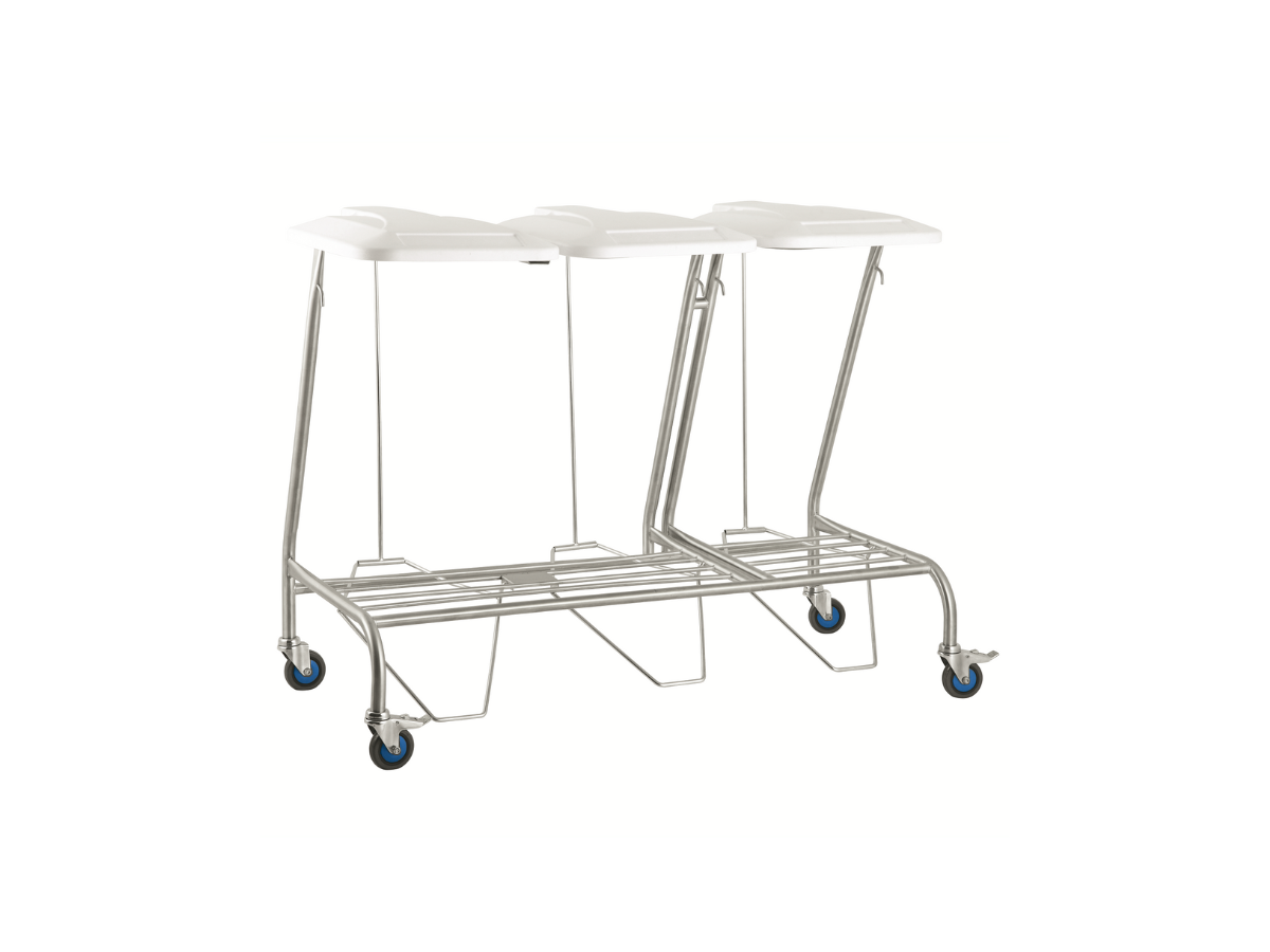 Nimble Linen Skip With Foot Operated Lid